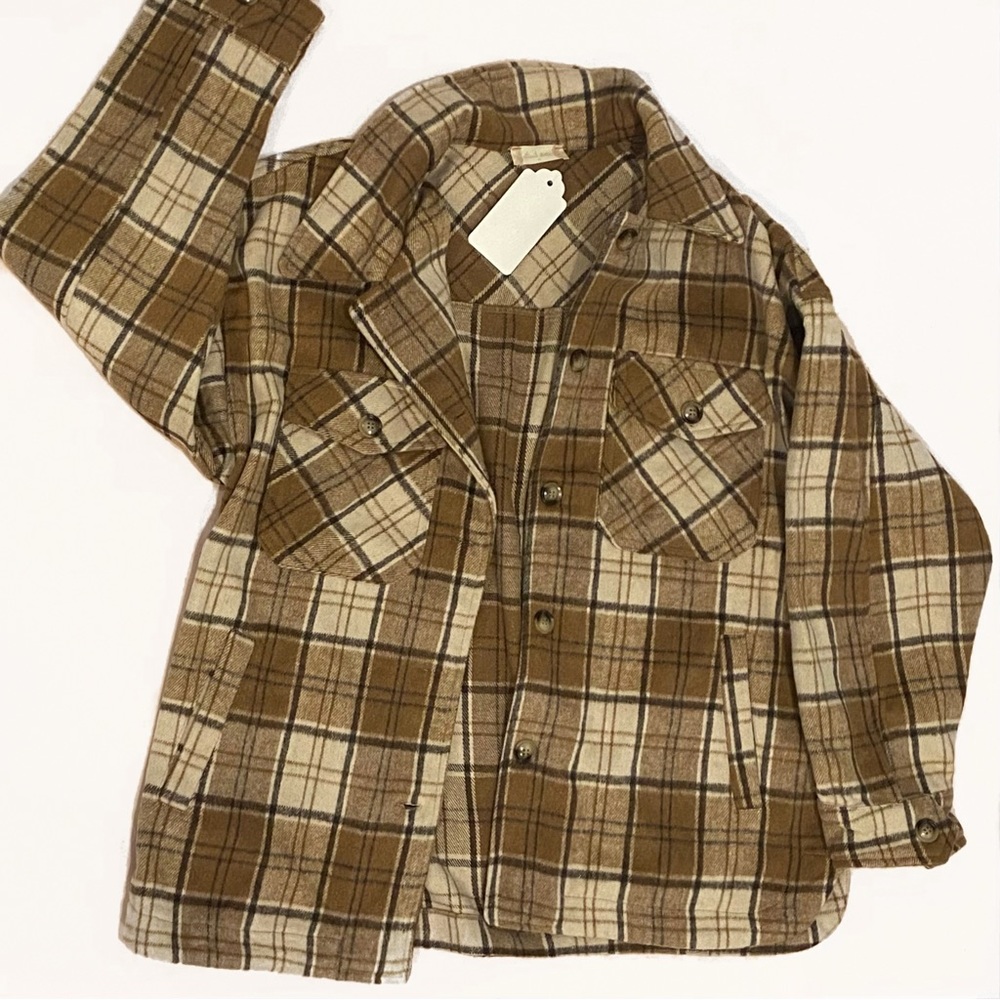 Altar’d State Brown Plaid Fall Jacket